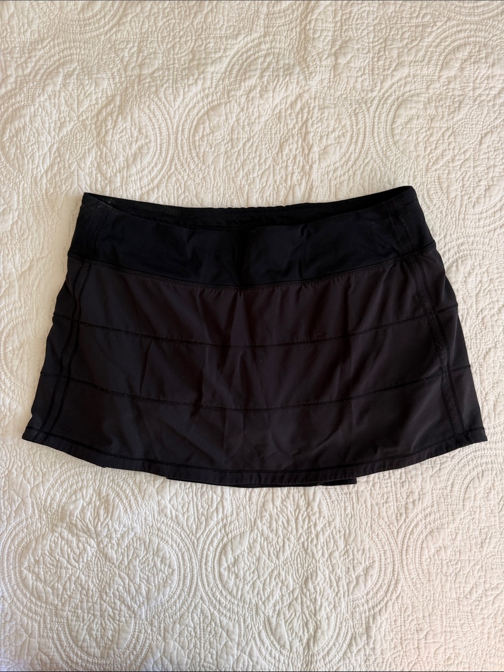Lululemon Pace Rival Mid-Rise Black Tennis Skirt - Size 10